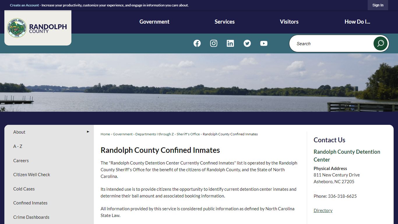 Randolph County Confined Inmates | Randolph County, NC